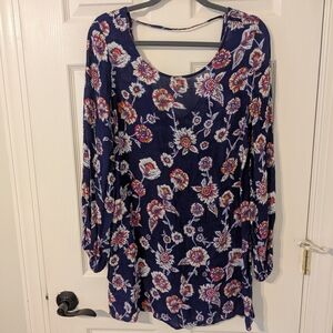 Billabong Pink and White Long Sleeve Sundress